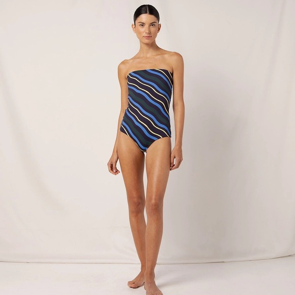 Anthropologie x Cala de La Cruz Alison One-Piece Strapless Swimsuit - Picture 3 of 13